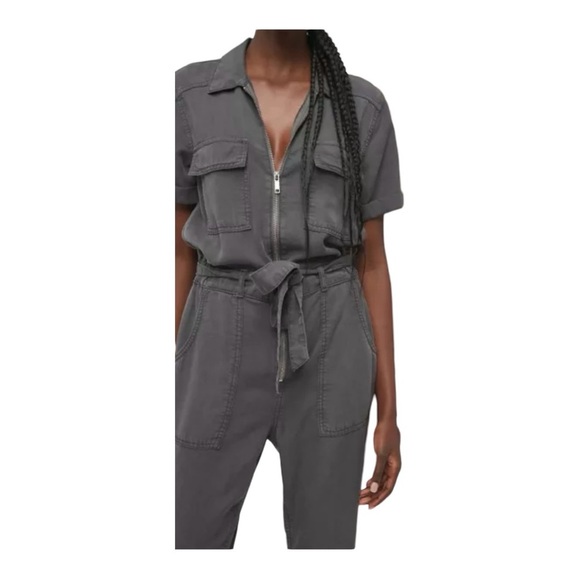 Urban Outfitters BDG Grey Lyocell Victory Zip Jumpsuit Boilersuit Women’s L - Picture 4 of 15